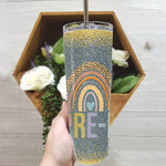 Back To School Skinny Tumbler Preschool Rainbow Girls Boys Teacher Team Pre-k Squad Back To School Gift - Scotstee Shop