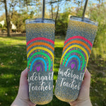 Back To School Skinny Tumbler Rainbow Cute Kindergarten Teacher Back To School Teacher Gift - Scotstee Shop