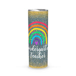 Back To School Skinny Tumbler Rainbow Cute Kindergarten Teacher Back To School Teacher Gift - Scotstee Shop