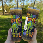 Back To School Skinny Tumbler Roaring 1st Grade Dinosaur T-rex Back To School Gift - Scotstee Shop