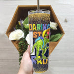 Back To School Skinny Tumbler Roaring 1st Grade Dinosaur T-rex Back To School Gift - Scotstee Shop