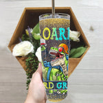 Back To School Skinny Tumbler Roaring Into 3rd Grade Dinosaur Backpack back to school tumbler back to school gift - Scotstee Shop
