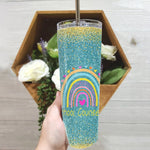 Back To School Skinny Tumbler School Counselor Rainbow Back To School Gift - Scotstee Shop