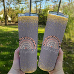 Back To School Skinny Tumbler School Psychologist Leopard Rainbow Psychology Back To School Gifts - Scotstee Shop