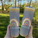 Back To School Skinny Tumbler School Social Worker Rainbow Back To School Gifts - Scotstee Shop