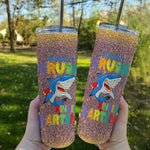 Back To School Skinny Tumbler Shark I Am Ready To Crush Kinder Garten Back To School Gift - Scotstee Shop