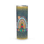 Back To School Skinny Tumbler Team 2nd Grade Leopard Flower Rainbow 2nd Grade Teacher Back To School Gift - Scotstee Shop