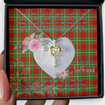 Gift For My Beautiful Girlfriend Necklace Valentine Necklace Clan MacGregor Tartan Cross Dancing Necklace Scottish Tartan Jewelry