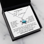 Opal Turtle Necklace - To My Beautiful Mom - I'm So Blessed That You Are My Mother - Love Your Son, Mother's Day Necklace