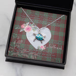 Sea Turtle Necklace Gift for My Beautiful Girlfriend Valentines Necklace Clan MacGregor Hunting Ancient Tartan Blue Turtle Necklace