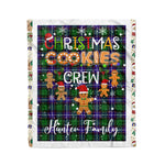 Personalized Gift Tartan Plaid Blanket Clan Hunter Modern With Christmas Cookie Baking Crew Christmas Gift Blanket, Plaid Blanket, Christmas Fleece Blanket, Christmas Blanket, Tartan Blanket, Scottish Blanket, Scotland Blanket, Family Name Blanket, Custom Blanket, Personalized Blanket