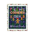 Personalized Gift Tartan Plaid Blanket Clan Blackwatch With Christmas Cookie Baking Crew Christmas Gift Blanket, Plaid Blanket, Christmas Fleece Blanket, Christmas Blanket, Tartan Blanket, Scottish Blanket, Scotland Blanket, Family Name Blanket, Custom Blanket, Personalized Blanket