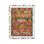 Personalized Gift Tartan Plaid Blanket Clan Ross Ancient With Christmas Cookie Baking Crew Christmas Gift Blanket, Plaid Blanket, Christmas Fleece Blanket, Christmas Blanket, Tartan Blanket, Scottish Blanket, Scotland Blanket, Family Name Blanket, Custom Blanket, Personalized Blanket