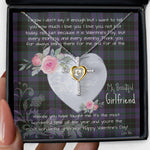 Gift For My Beautiful Girlfriend Necklace Valentine Necklace Clan Clergy Purple Tartan Cross Dancing Necklace Scottish Tartan Jewelry
