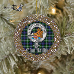 Baillie Celtic Circle Plaid Ornament Gift. Christmas Tree Ornament Baillie Clan Tartan Ornament Great Christmas Ornaments Gift - Scotstee Shop
