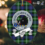 Baillie Scottish Clan Badge Plaid Ornament Gift. Christmas Tree Ornament Baillie Tartan Ornament,  ceramic ornament, personalized christmas ornaments, christmas tree ornaments, christmas door decorations, Plaid Ornament, Tartan Ceramic Ornament