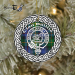 Baillie Scottish Clan Tartan Crest Badge Plaid Ornament Gift. Christmas Tree Ornament Baillie Clan Tartan Ornament,  ceramic ornament, personalized christmas ornaments, christmas tree ornaments, christmas door decorations, Plaid Ornament, Tartan Ceramic Ornament