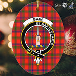 Bain Scottish Clan Plaid Ornament Gift. Christmas Tree Ornament Bain Clan Tartan Ornament,  ceramic ornament, personalized christmas ornaments, christmas tree ornaments, christmas door decorations, Plaid Ornament, Tartan Ceramic Ornament