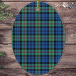 Baird Ancient Tartan Oval Ornaments, Christmas Tree Ornament, Plaid Christmas Ornaments, Ceramic Oval Christmas Tree Decoration, Tartan Oval Ornaments, Christmas Tree Ornament, Plaid Christmas Ornaments, Ceramic Oval Christmas Tree Decoration