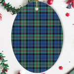 Baird Ancient Tartan Oval Ornaments, Christmas Tree Ornament, Plaid Christmas Ornaments, Ceramic Oval Christmas Tree Decoration, Tartan Oval Ornaments, Christmas Tree Ornament, Plaid Christmas Ornaments, Ceramic Oval Christmas Tree Decoration