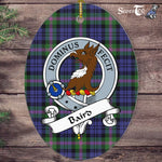 Baird Scottish Clan Badge Plaid Ornament Gift. Christmas Tree Ornament Baird Tartan Ornament,  ceramic ornament, personalized christmas ornaments, christmas tree ornaments, christmas door decorations, Plaid Ornament, Tartan Ceramic Ornament