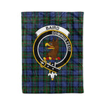 Baird Tartan Blanket Plaid Blanket Baird Clan Crest Badge Tartan Blanket Scottish Blue Plaid Throw Blanket Tartan Plaid Fleece Blanket