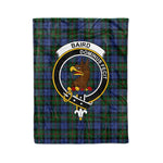 Baird Tartan Blanket Plaid Blanket Baird Clan Crest Badge Tartan Blanket Scottish Blue Plaid Throw Blanket Tartan Plaid Fleece Blanket