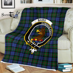Baird Tartan Blanket Plaid Blanket Baird Clan Crest Badge Tartan Blanket Scottish Blue Plaid Throw Blanket Tartan Plaid Fleece Blanket
