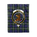 Baird Tartan Blanket Plaid Blanket Baird Modern Clan Crest Badge Tartan Blanket - Scotstee Shop