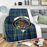 Scotstee Shop Tartan Plaid Blanket Baird Ancient Clan Crest Badge Scottish Tartan Plaid Sherpa Blanket