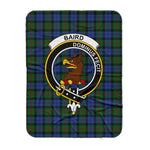 Scotstee Shop Tartan Plaid Blanket Baird Clan Crest Badge Scottish Tartan Plaid Sherpa Blanket