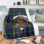 Scotstee Shop Tartan Plaid Blanket Baird Modern Clan Crest Badge Scottish Tartan Plaid Sherpa Blanket