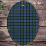 Baird Tartan Oval Ornaments, Christmas Tree Ornament, Plaid Christmas Ornaments, Ceramic Oval Christmas Tree Decoration, Tartan Oval Ornaments, Christmas Tree Ornament, Plaid Christmas Ornaments, Ceramic Oval Christmas Tree Decoration