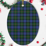 Baird Tartan Oval Ornaments, Christmas Tree Ornament, Plaid Christmas Ornaments, Ceramic Oval Christmas Tree Decoration, Tartan Oval Ornaments, Christmas Tree Ornament, Plaid Christmas Ornaments, Ceramic Oval Christmas Tree Decoration