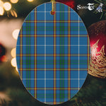 Bairn Tartan Oval Ornaments, Christmas Tree Ornament, Plaid Christmas Ornaments, Ceramic Oval Christmas Tree Decoration, Tartan Oval Ornaments, Christmas Tree Ornament, Plaid Christmas Ornaments, Ceramic Oval Christmas Tree Decoration