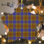 Balfour Modern Tartan Ornament Star Ornament, Christmas Star Decorations, ceramic ornament, Plaid Star Ceramic Ornament, Christmas Ornament Decorations Gift