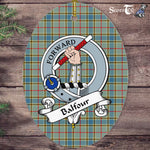 Balfour Scottish Clan Badge Plaid Ornament Gift. Christmas Tree Ornament Balfour Tartan Ornament,  ceramic ornament, personalized christmas ornaments, christmas tree ornaments, christmas door decorations, Plaid Ornament, Tartan Ceramic Ornament
