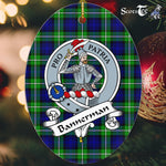 Bannerman Scottish Clan Badge Plaid Ornament Gift. Christmas Tree Ornament Bannerman Tartan Ornament,  ceramic ornament, personalized christmas ornaments, christmas tree ornaments, christmas door decorations, Plaid Ornament, Tartan Ceramic Ornament