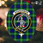 Bannerman Scottish Clan Plaid Ornament Gift. Christmas Tree Ornament Bannerman Clan Tartan Ornament,  ceramic ornament, personalized christmas ornaments, christmas tree ornaments, christmas door decorations, Plaid Ornament, Tartan Ceramic Ornament