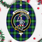 Bannerman Scottish Clan Plaid Ornament Gift. Christmas Tree Ornament Bannerman Clan Tartan Ornament,  ceramic ornament, personalized christmas ornaments, christmas tree ornaments, christmas door decorations, Plaid Ornament, Tartan Ceramic Ornament