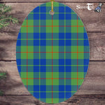 Barclay Hunting Ancient Tartan Oval Ornaments, Christmas Tree Ornament, Plaid Christmas Ornaments, Ceramic Oval Christmas Tree Decoration, Tartan Oval Ornaments, Christmas Tree Ornament, Plaid Christmas Ornaments, Ceramic Oval Christmas Tree Decoration