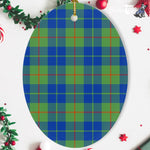 Barclay Hunting Ancient Tartan Oval Ornaments, Christmas Tree Ornament, Plaid Christmas Ornaments, Ceramic Oval Christmas Tree Decoration, Tartan Oval Ornaments, Christmas Tree Ornament, Plaid Christmas Ornaments, Ceramic Oval Christmas Tree Decoration