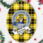 Barclay Scottish Clan Badge Plaid Ornament Gift. Christmas Tree Ornament Barclay Tartan Ornament,  ceramic ornament, personalized christmas ornaments, christmas tree ornaments, christmas door decorations, Plaid Ornament, Tartan Ceramic Ornament