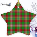 Baxter Modern Tartan Ornament Star Ornament, Christmas Star Decorations, ceramic ornament, Plaid Star Ceramic Ornament, Christmas Ornament Decorations Gift