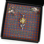 To My Beautiful Soulmate Sunflower Necklace In Your Eyes I Have Found My Home Clan Fraser of Lovat Tartan Jewelry For Girlfriend, Tartan Sunflower Pendant Necklace, Scottish Tartan Jewelry, valentine necklace, necklace girlfriend, necklace for wife, cute necklaces for girlfriend, jewelry for girlfriend, to my soulmate necklace, to my future wife necklace