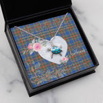 Sea Turtle Necklace Gift for My Beautiful Girlfriend Valentines Necklace Clan MacBeth Ancient Tartan Blue Turtle Necklace