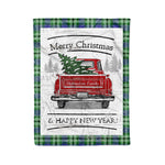 Tartan Blanket Vintage Red Truck with Christmas Tree Family Scottish Clan Haliburton plaid blanket, red plaid blanket, buffalo plaid blanket, green plaid blanket, plaid fleece blanket, blue plaid blanket, red tartan blanket, tartan plaid blanket, black and white plaid blanket, , christmas plaid blanket, orange plaid blanket, tartan plaid throw blanket, pink plaid blanket, brown plaid blanket, buffalo check blanket