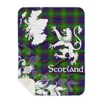 Sherpa Blanket - Tartan Blanket Thistle and Lion Scottish Clan Durie Plaid Blanket, plaid sherpa blanket queen,purple sherpa blanket,queen sherpa blanket,queen size sherpa blanket,red sherpa blanket,scottish tartan blankets,sherpa blanket,sherpa christmas blanket