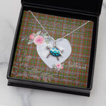 Sea Turtle Necklace Gift for My Beautiful Girlfriend Valentines Necklace Clan Hunter 1819 Tartan Blue Turtle Necklace