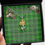 To My Beautiful Soulmate Sunflower Necklace In Your Eyes I Have Found My Home Clan Blane Tartan Jewelry For Girlfriend